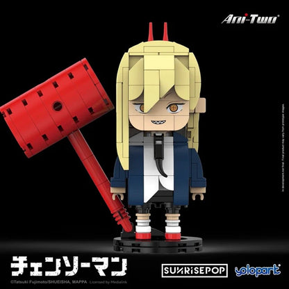 SUNRISEPOP Chainsaw Man Power - Big Head Bricks Figure