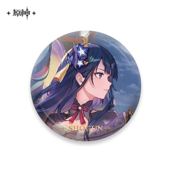 Genshin Impact Raiden Shogun Ei Character Tin Badge