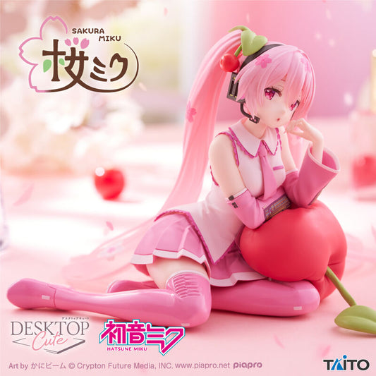 Taito Vocaloid Hatsune Miku - Sakura Miku Desktop Cute Figure Cherry Cushion ver.
