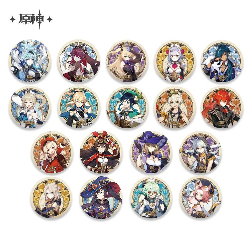 Genshin Impact Mondstadt Series Character Tin Badge